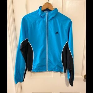 Y2k adidas blue zip up windbreaker jacket athleisure